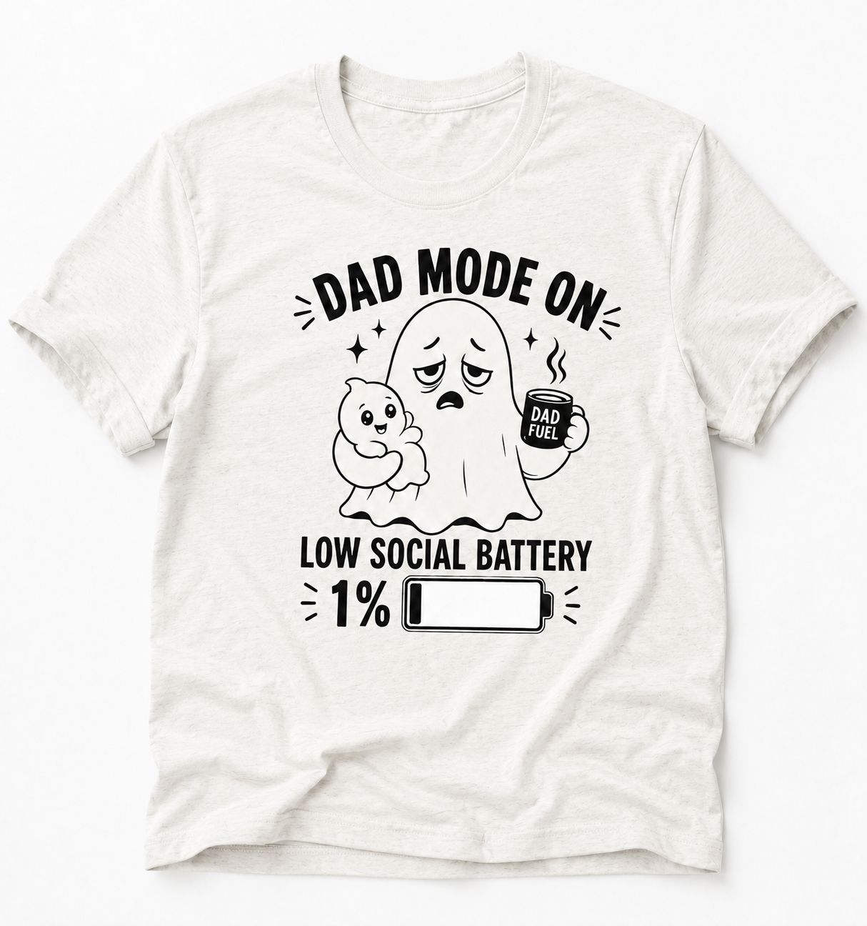 Dad Mode On T-Shirt | Funny Dad Tee | Father Gift | Ghost Dad Shirt | Unisex