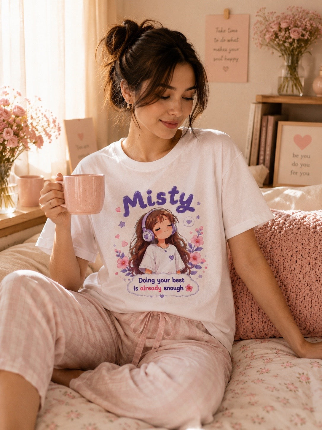 Doing Your Best Is Enough T-Shirt | Misty Kawaii Tee | Self Love Gift | Mental Health Shirt | Unisex