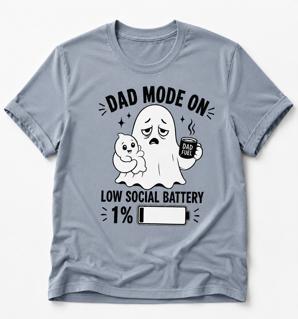 Dad Mode On T-Shirt | Funny Dad Tee | Father Gift | Ghost Dad Shirt | Unisex