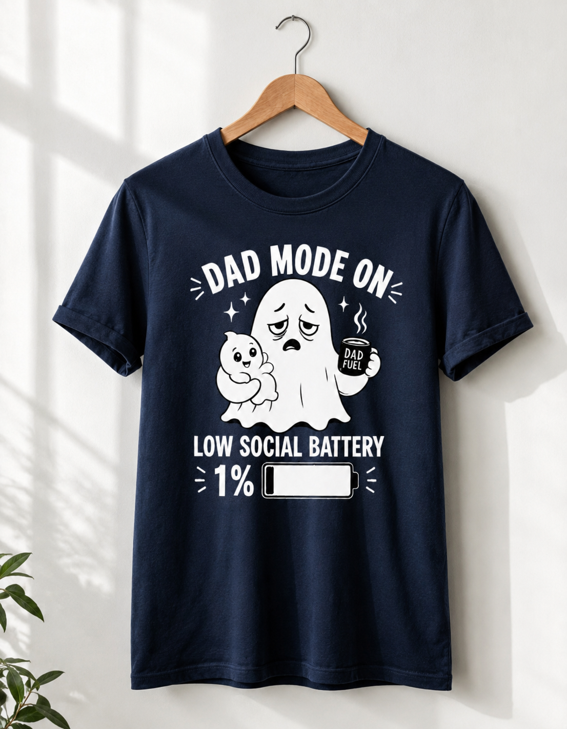 Dad Mode On T-Shirt | Funny Dad Tee | Father Gift | Ghost Dad Shirt | Unisex