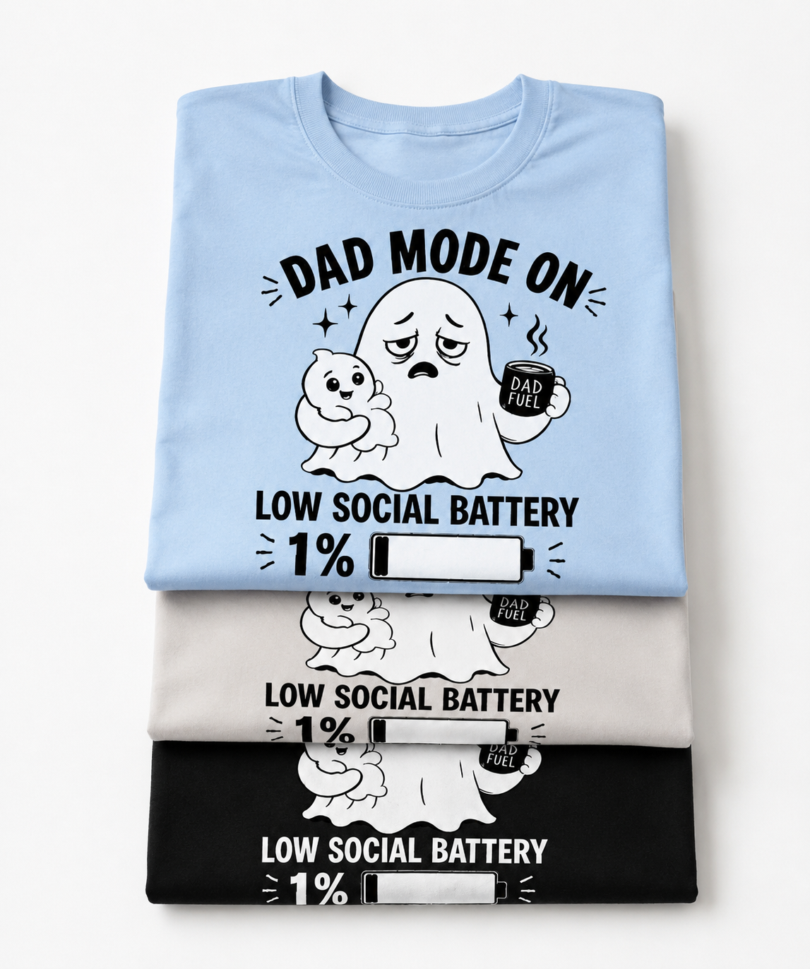 Dad Mode On T-Shirt | Funny Dad Tee | Father Gift | Ghost Dad Shirt | Unisex