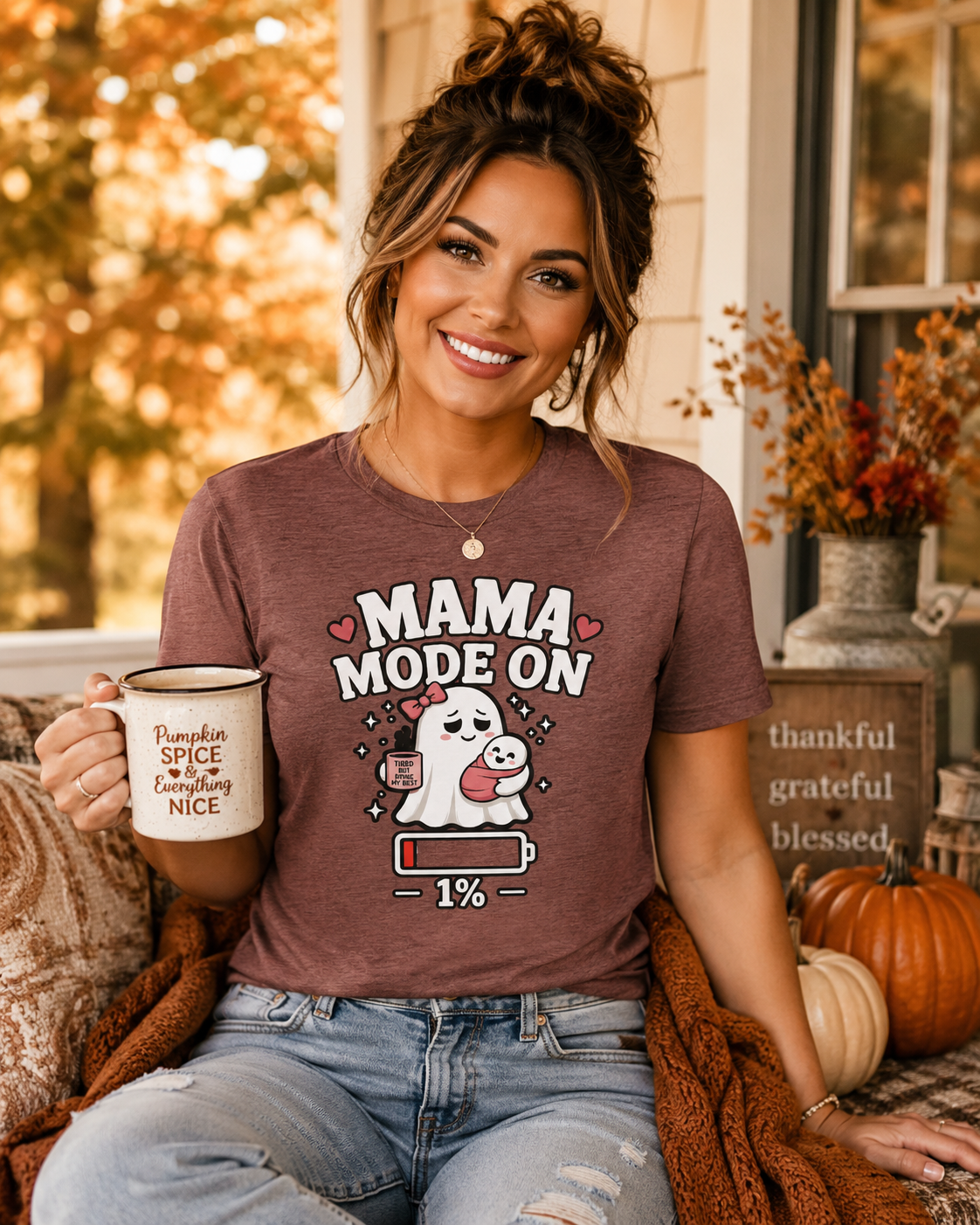 Mom Mode On T-Shirt | Funny Mom Tee | Mother Gift | Tired Mom Shirt | Unisex
