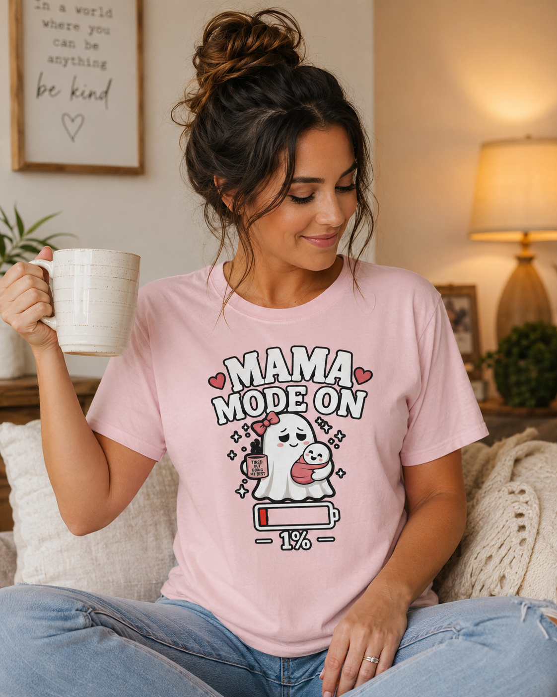 Mom Mode On T-Shirt | Funny Mom Tee | Mother Gift | Tired Mom Shirt | Unisex