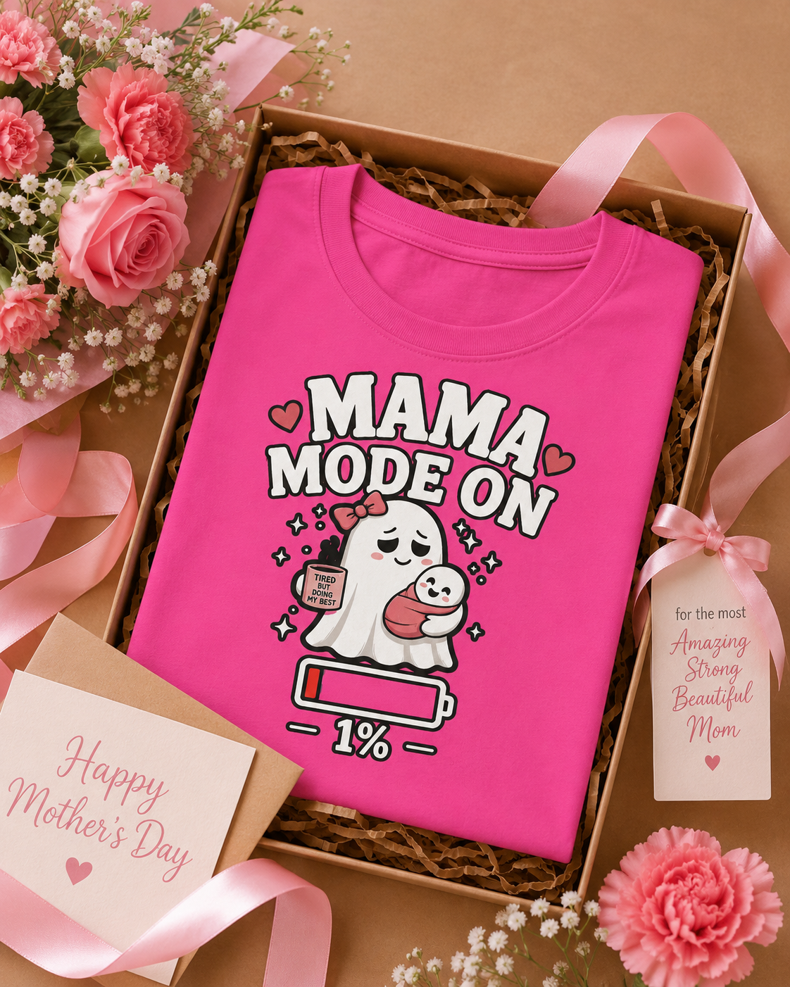Mom Mode On T-Shirt | Funny Mom Tee | Mother Gift | Tired Mom Shirt | Unisex