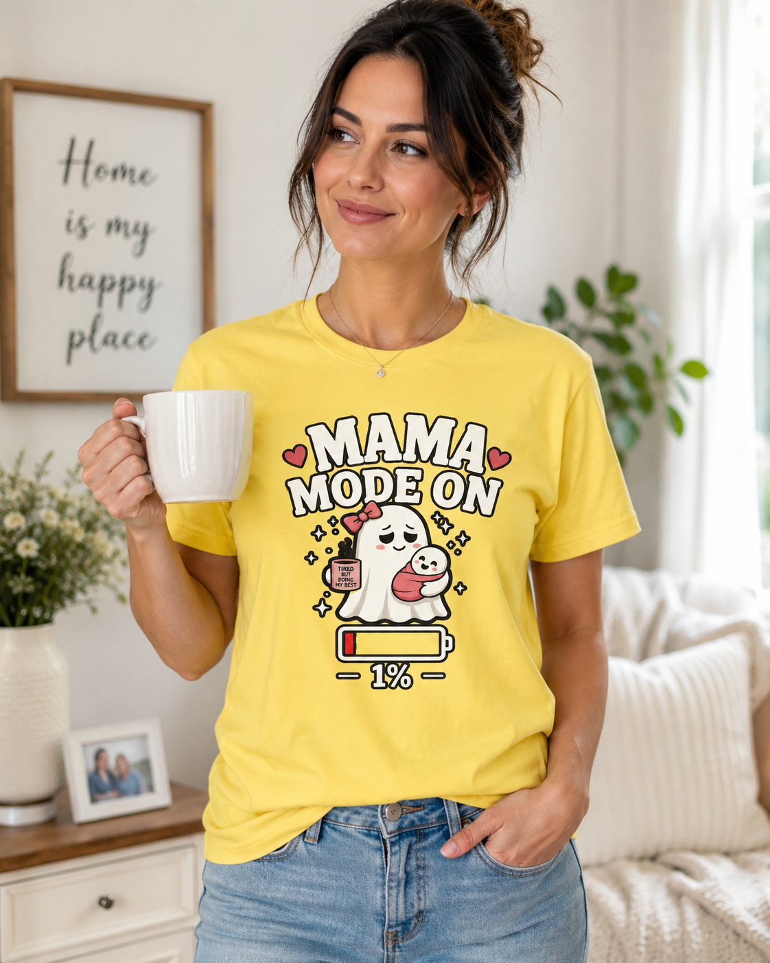 Mom Mode On T-Shirt | Funny Mom Tee | Mother Gift | Tired Mom Shirt | Unisex