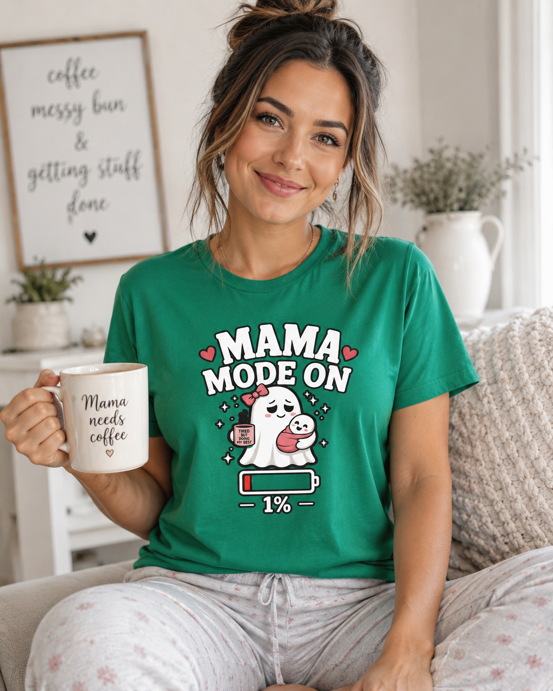 Mom Mode On T-Shirt | Funny Mom Tee | Mother Gift | Tired Mom Shirt | Unisex