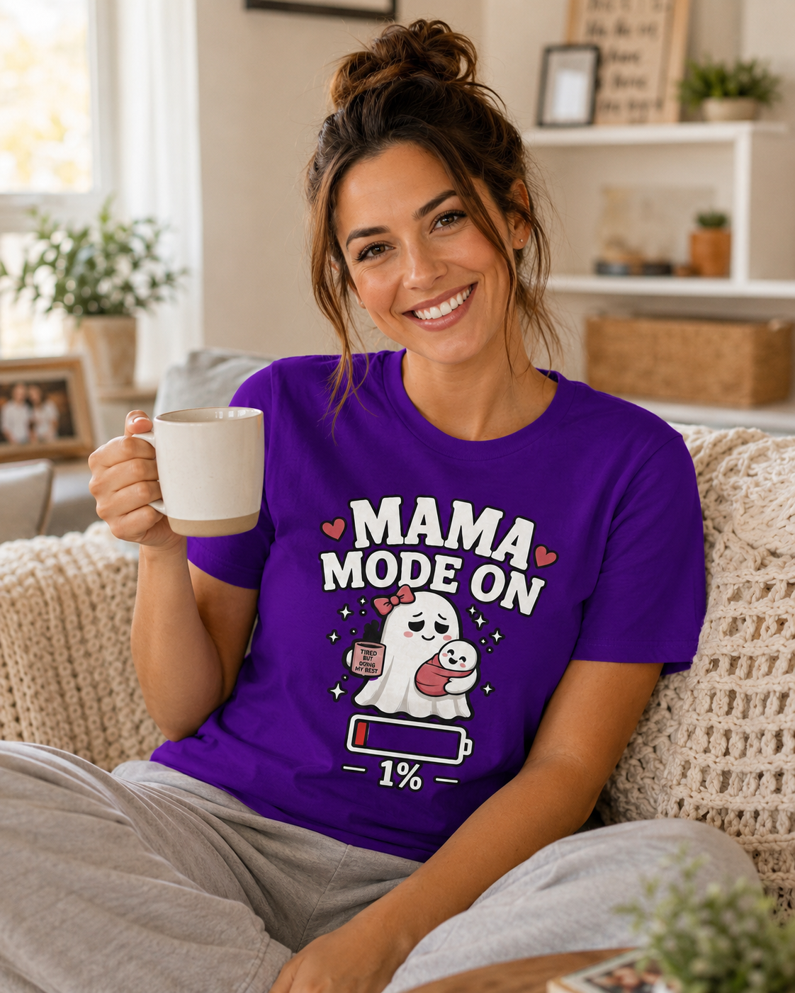 Mom Mode On T-Shirt | Funny Mom Tee | Mother Gift | Tired Mom Shirt | Unisex