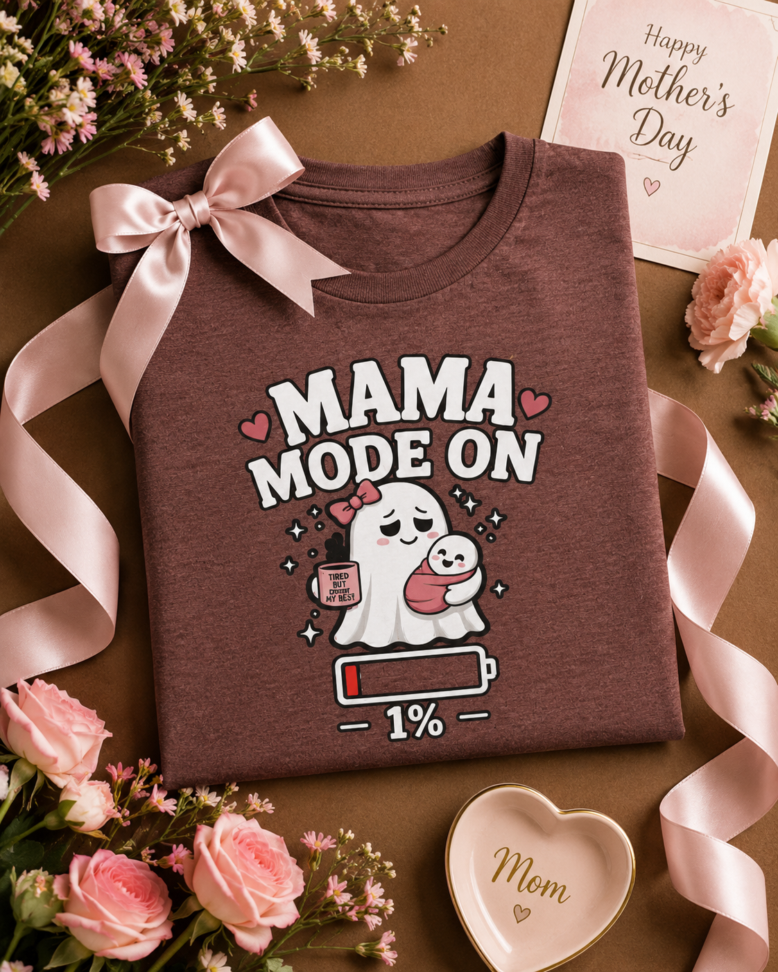 Mom Mode On T-Shirt | Funny Mom Tee | Mother Gift | Tired Mom Shirt | Unisex