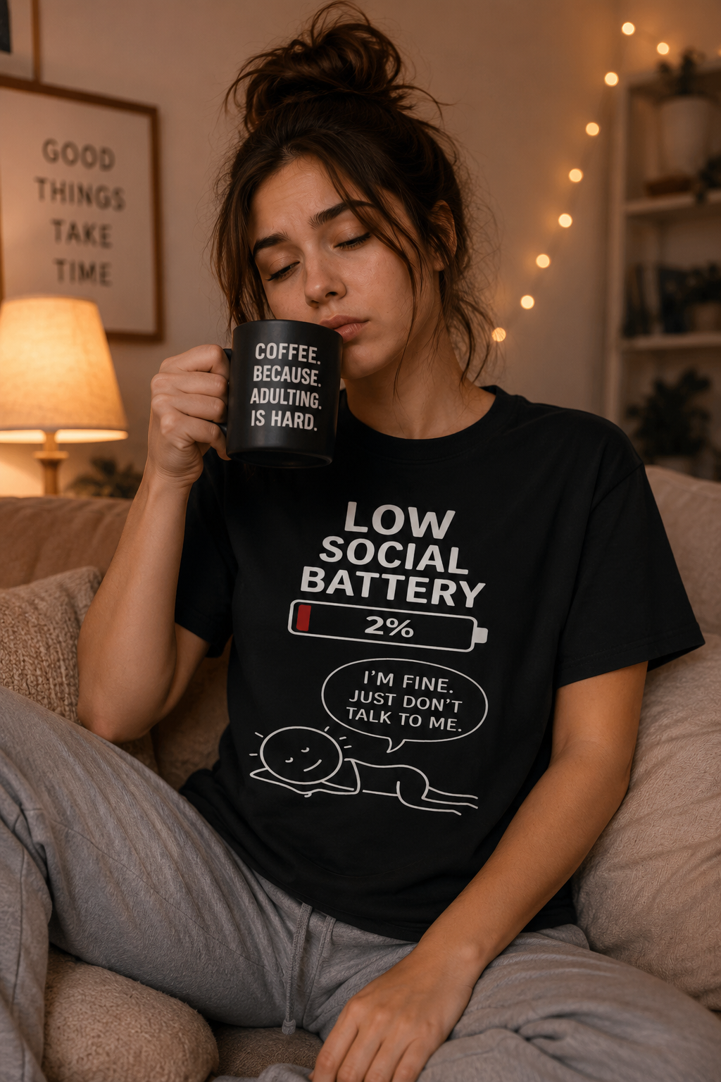 I Am Fine Just Do Not Talk To Me T-Shirt | Funny Introvert Tee | Sarcastic Gift | Antisocial Shirt | Unisex