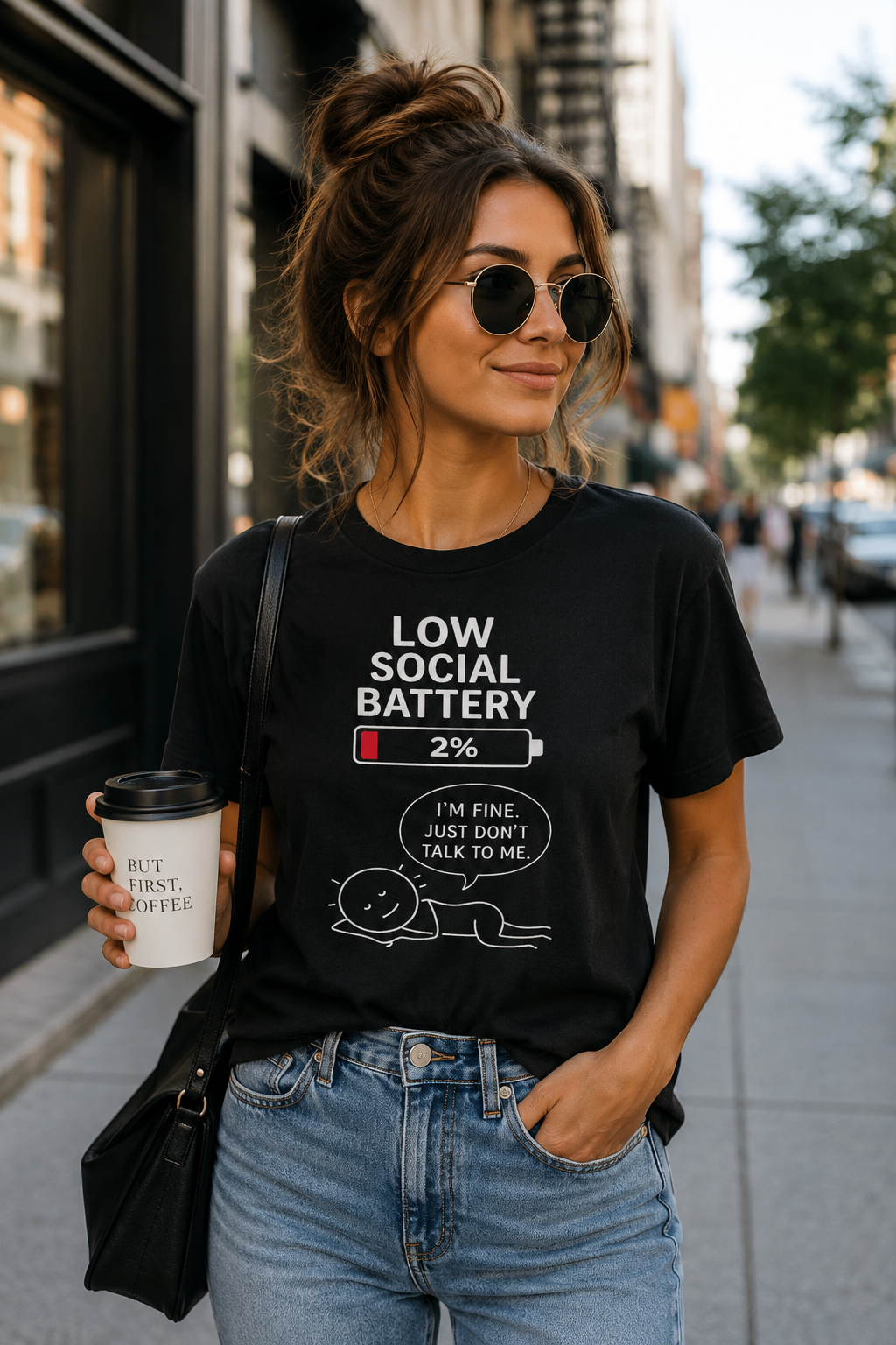 I Am Fine Just Do Not Talk To Me T-Shirt | Funny Introvert Tee | Sarcastic Gift | Antisocial Shirt | Unisex