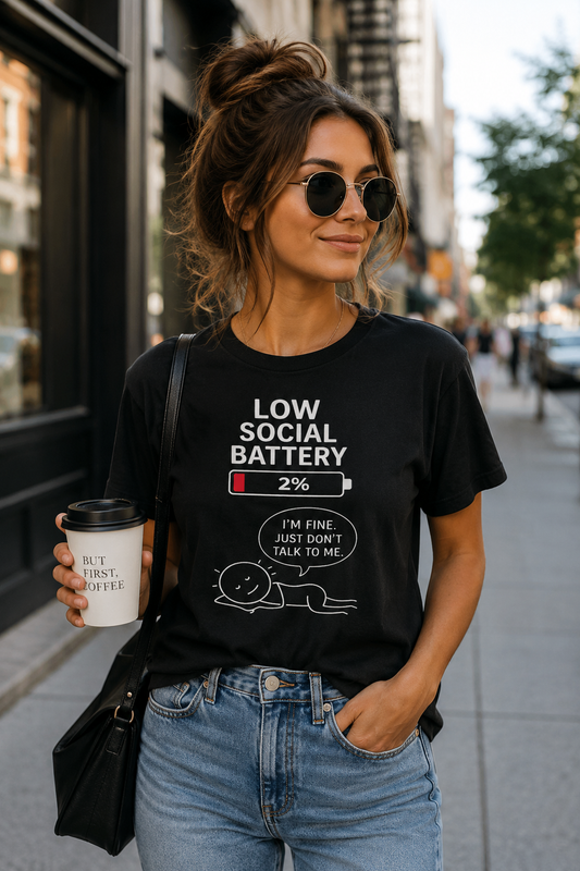 I Am Fine Just Do Not Talk To Me T-Shirt | Funny Introvert Tee | Sarcastic Gift | Antisocial Shirt | Unisex