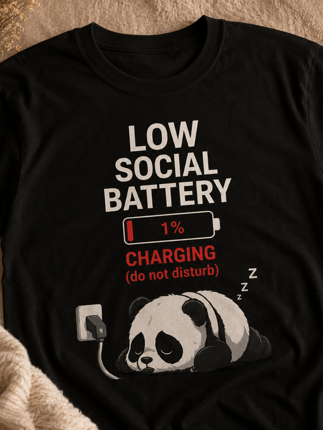 Low Social Battery T-Shirt – Funny Introvert Shirt, Do Not Disturb Tee