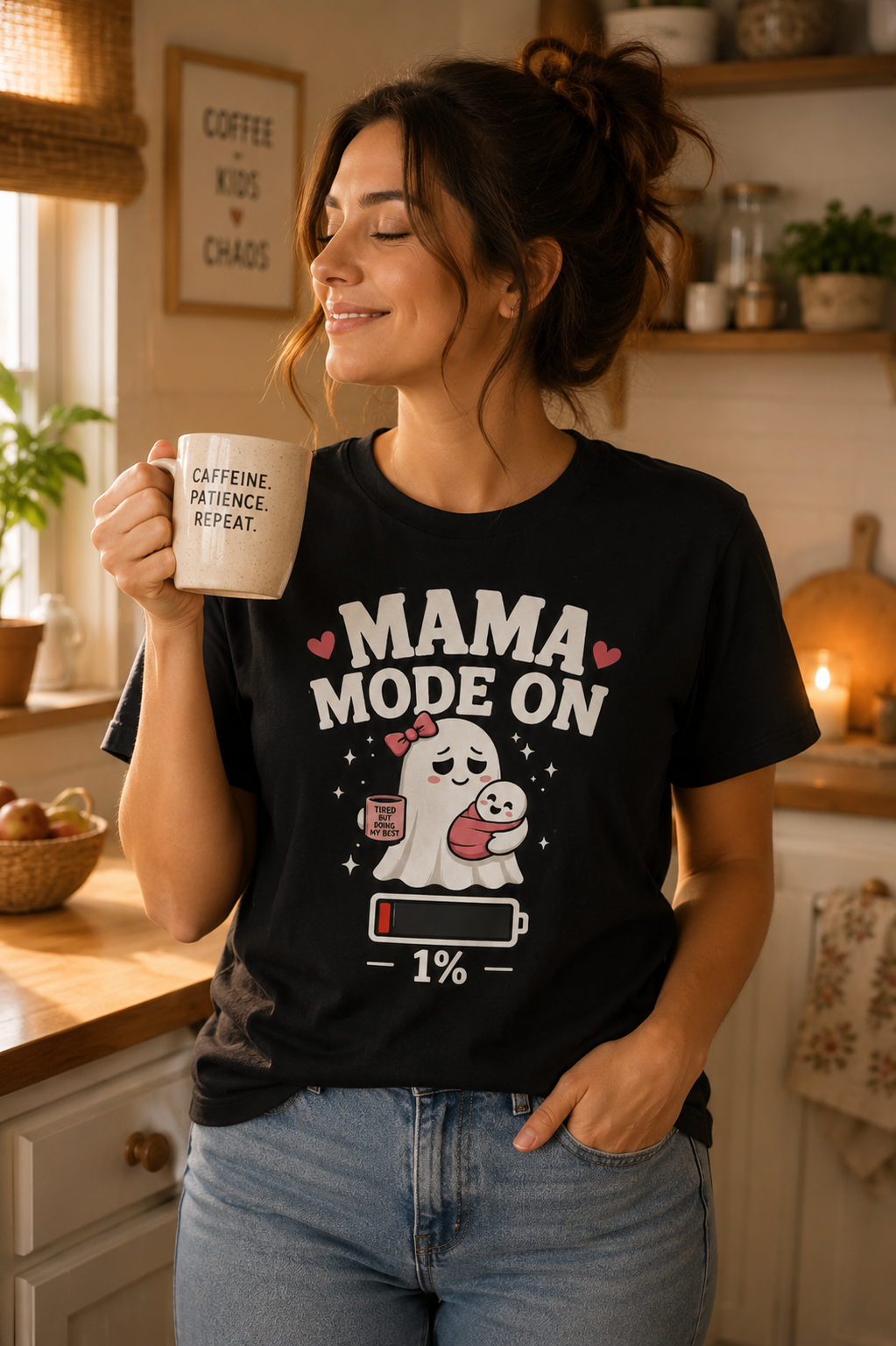 Mom Mode On T-Shirt | Funny Mom Tee | Mother Gift | Tired Mom Shirt | Unisex