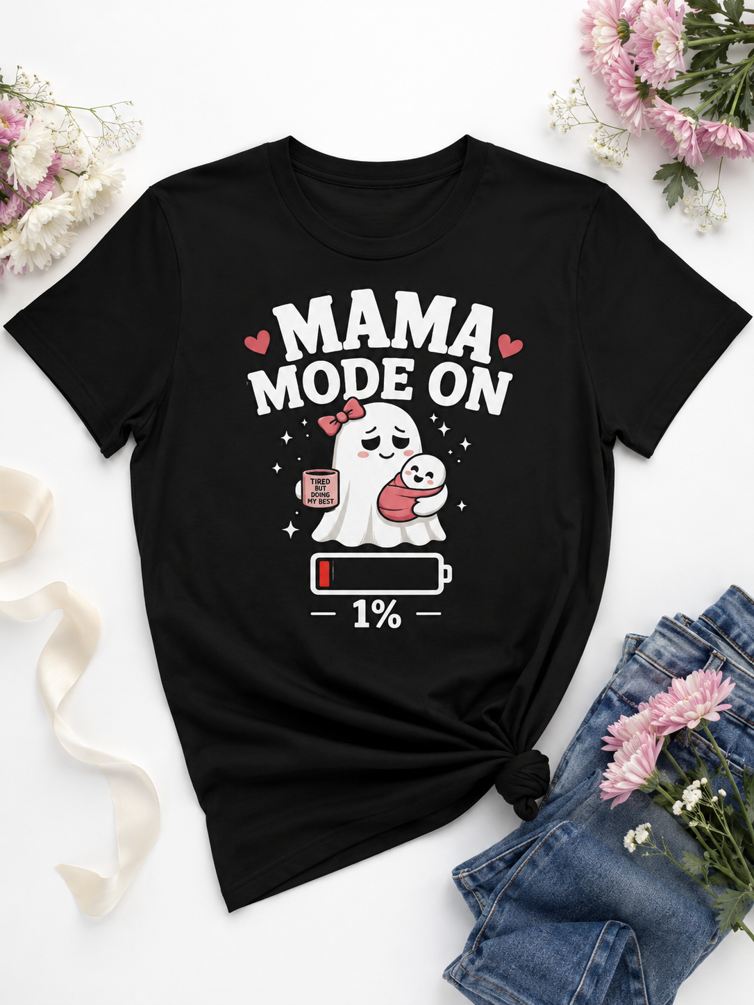 Mom Mode On T-Shirt | Funny Mom Tee | Mother Gift | Tired Mom Shirt | Unisex