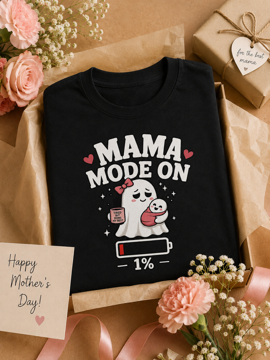 Mom Mode On T-Shirt | Funny Mom Tee | Mother Gift | Tired Mom Shirt | Unisex