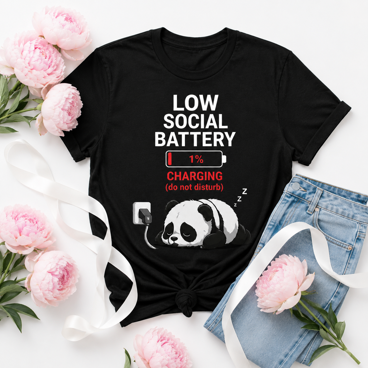 Low Social Battery T-Shirt – Funny Introvert Shirt, Do Not Disturb Tee