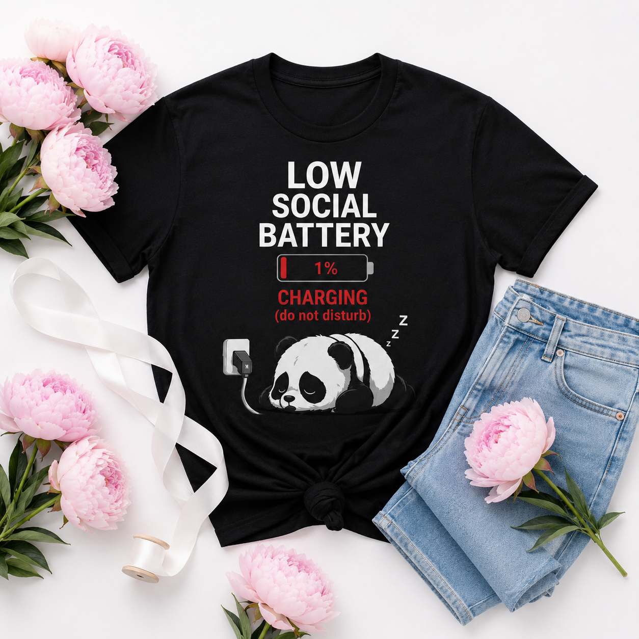 Low Social Battery T-Shirt – Funny Introvert Shirt, Do Not Disturb Tee