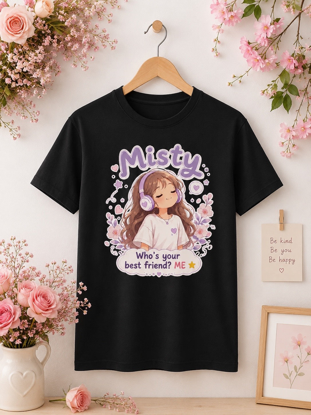 Be Your Own Best Friend T-Shirt | Misty Kawaii Tee | Self Love Gift | Positive Mindset Shirt | Unisex