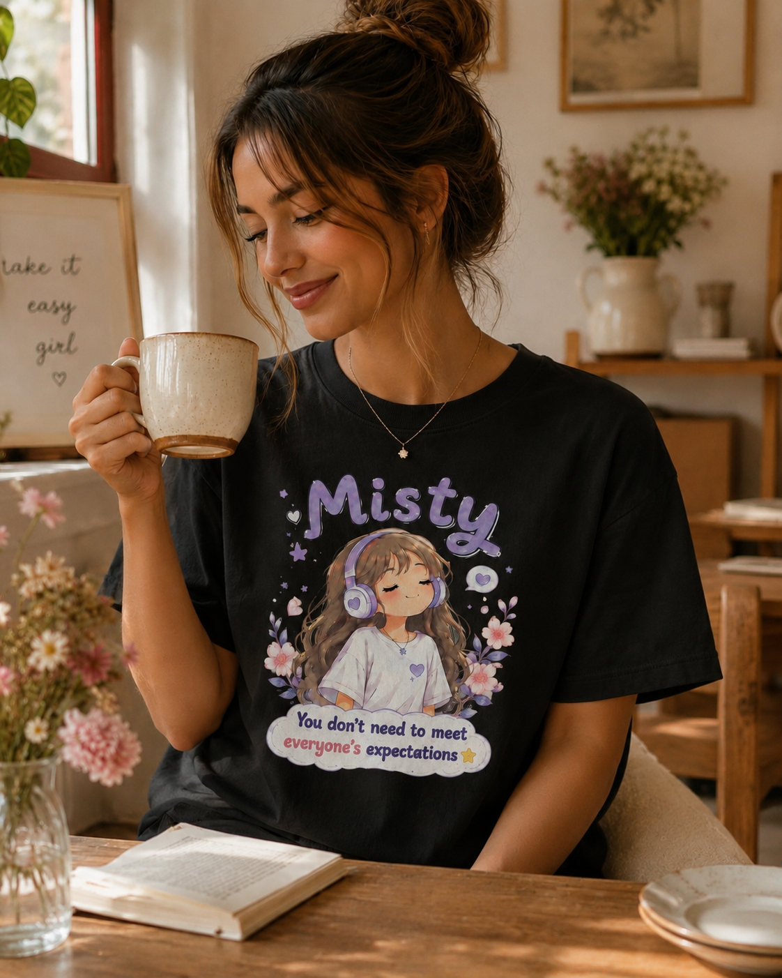 Lower Your Expectations T-Shirt | Misty Kawaii Tee | Funny Realistic Gift | Sarcastic Self Love Shirt | Unisex