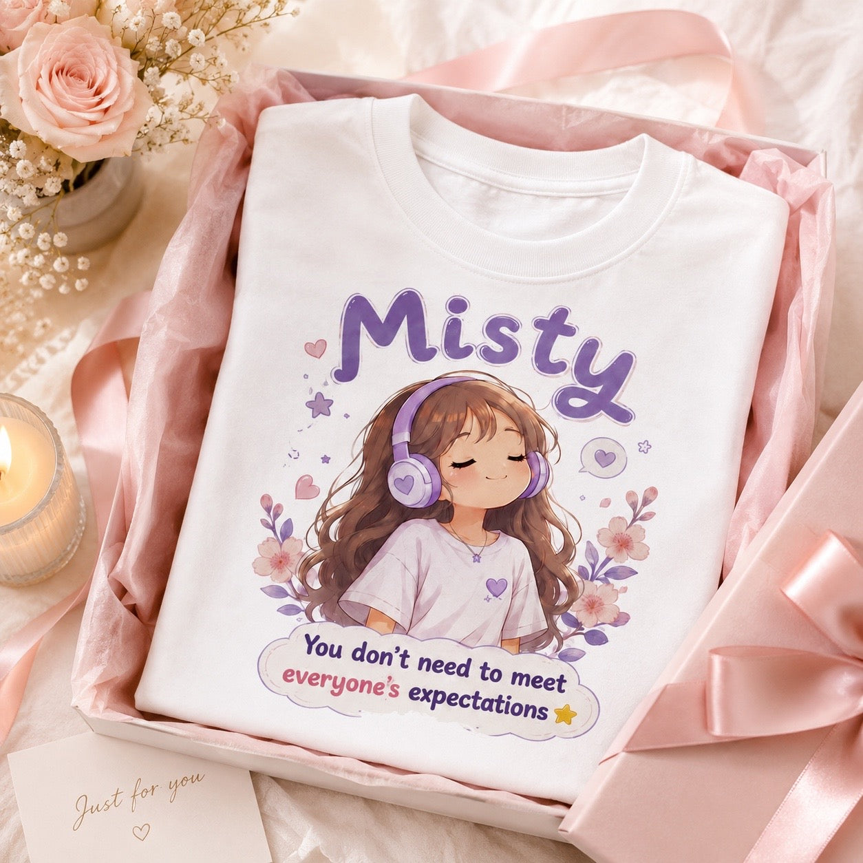 Lower Your Expectations T-Shirt | Misty Kawaii Tee | Funny Realistic Gift | Sarcastic Self Love Shirt | Unisex