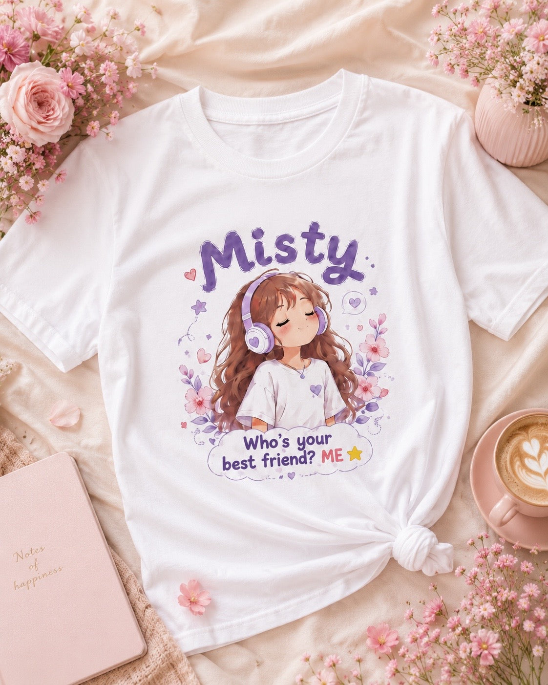 Be Your Own Best Friend T-Shirt | Misty Kawaii Tee | Self Love Gift | Positive Mindset Shirt | Unisex