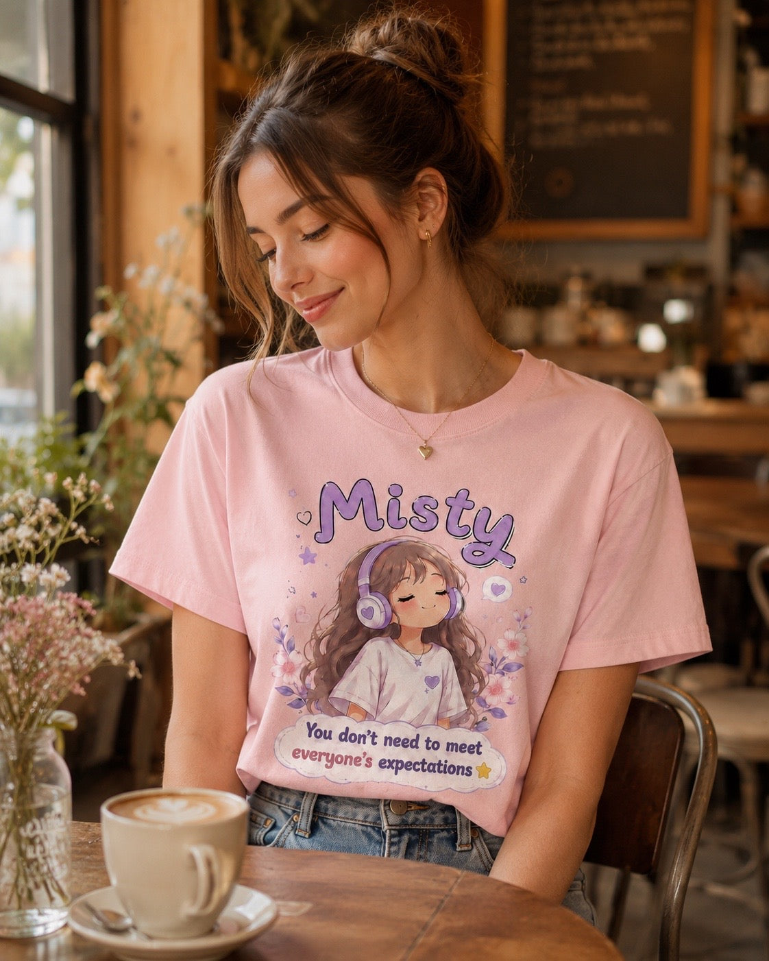 Lower Your Expectations T-Shirt | Misty Kawaii Tee | Funny Realistic Gift | Sarcastic Self Love Shirt | Unisex