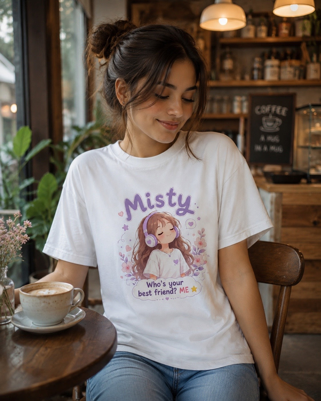 Be Your Own Best Friend T-Shirt | Misty Kawaii Tee | Self Love Gift | Positive Mindset Shirt | Unisex