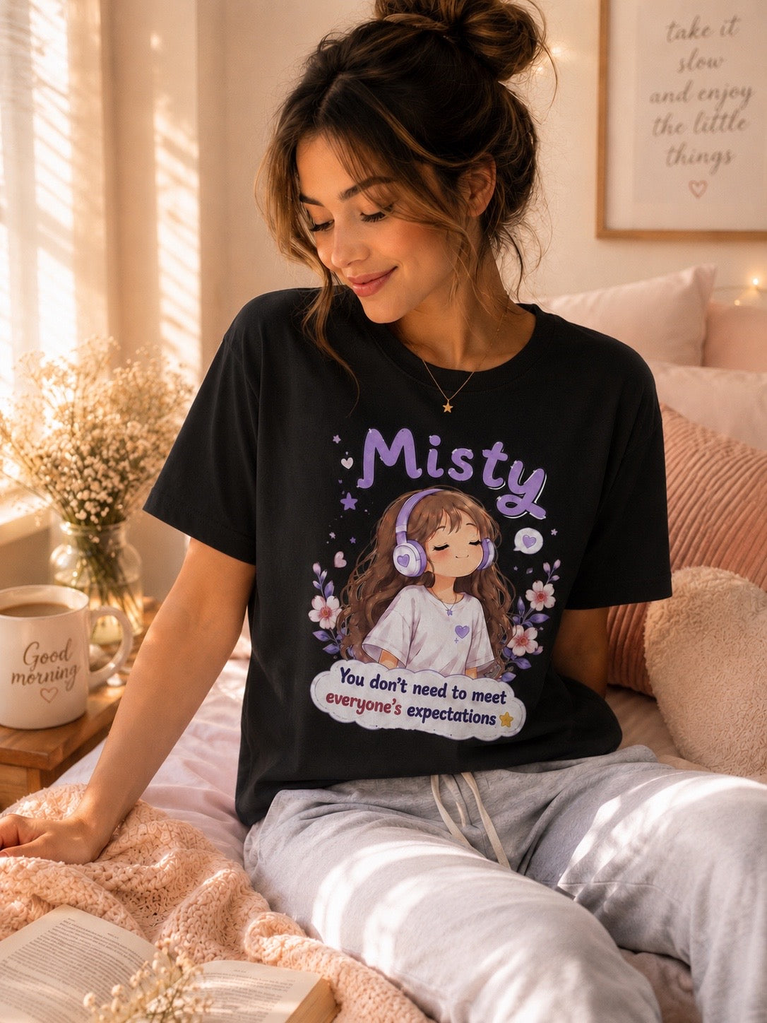 Lower Your Expectations T-Shirt | Misty Kawaii Tee | Funny Realistic Gift | Sarcastic Self Love Shirt | Unisex