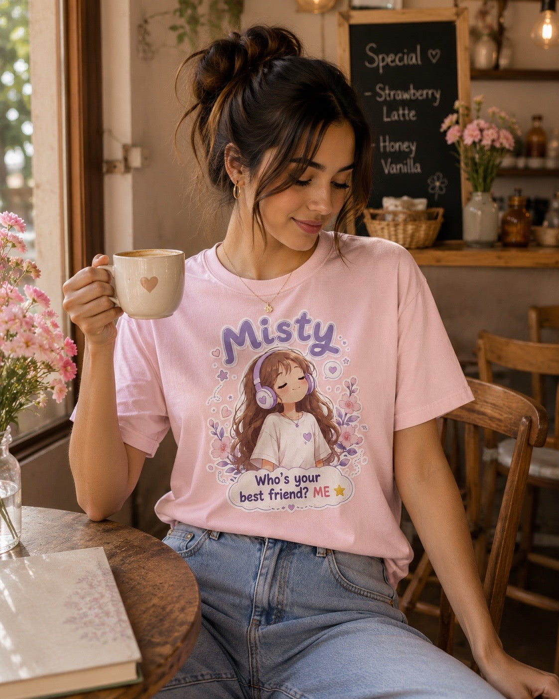 Be Your Own Best Friend T-Shirt | Misty Kawaii Tee | Self Love Gift | Positive Mindset Shirt | Unisex