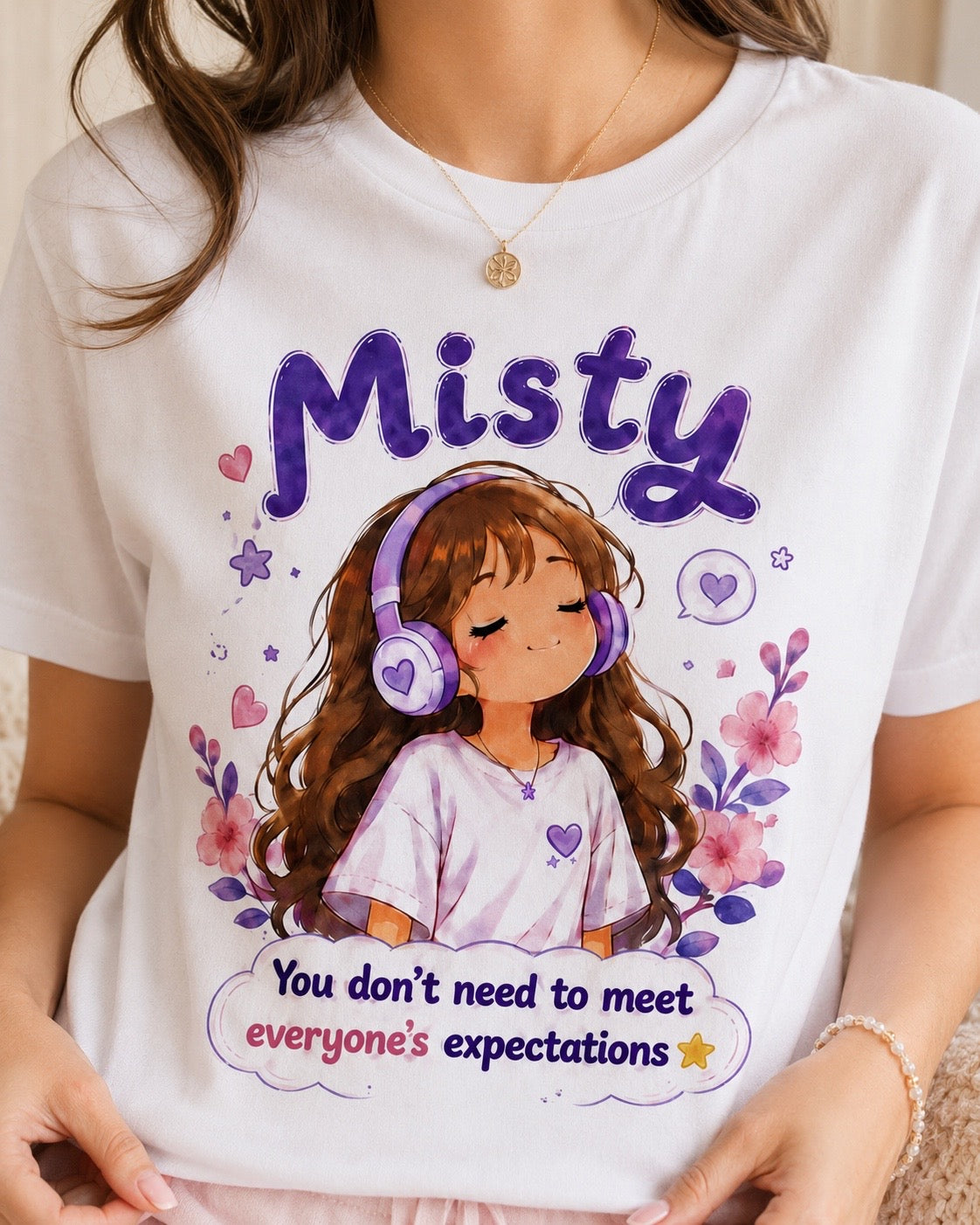 Lower Your Expectations T-Shirt | Misty Kawaii Tee | Funny Realistic Gift | Sarcastic Self Love Shirt | Unisex