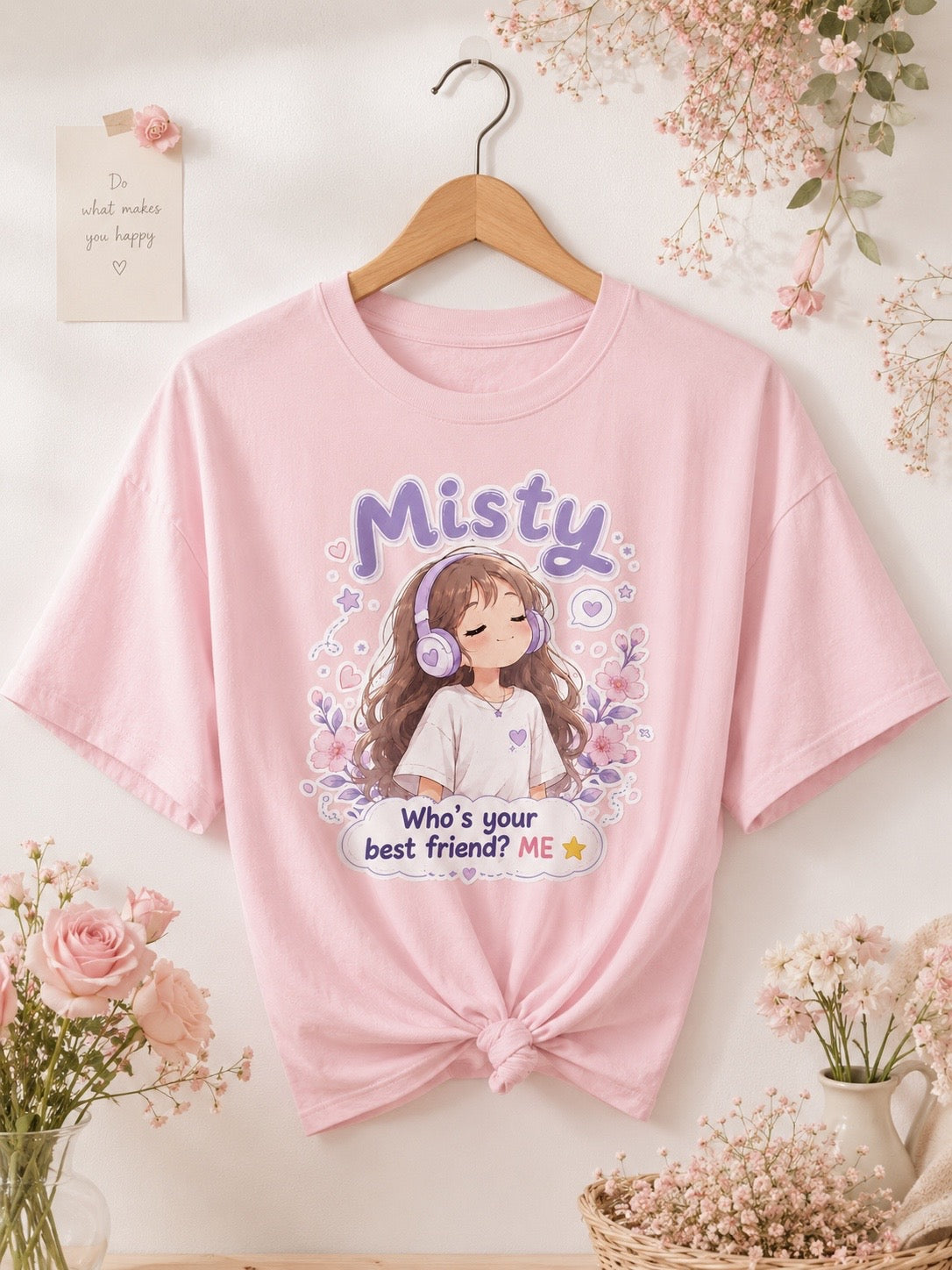 Be Your Own Best Friend T-Shirt | Misty Kawaii Tee | Self Love Gift | Positive Mindset Shirt | Unisex