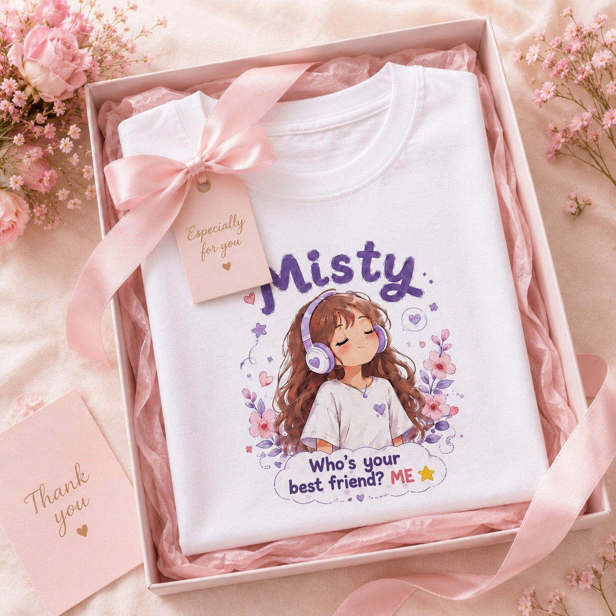 Be Your Own Best Friend T-Shirt | Misty Kawaii Tee | Self Love Gift | Positive Mindset Shirt | Unisex