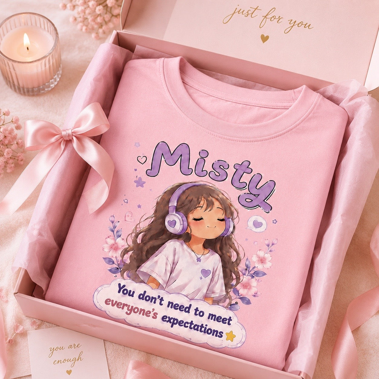 Lower Your Expectations T-Shirt | Misty Kawaii Tee | Funny Realistic Gift | Sarcastic Self Love Shirt | Unisex