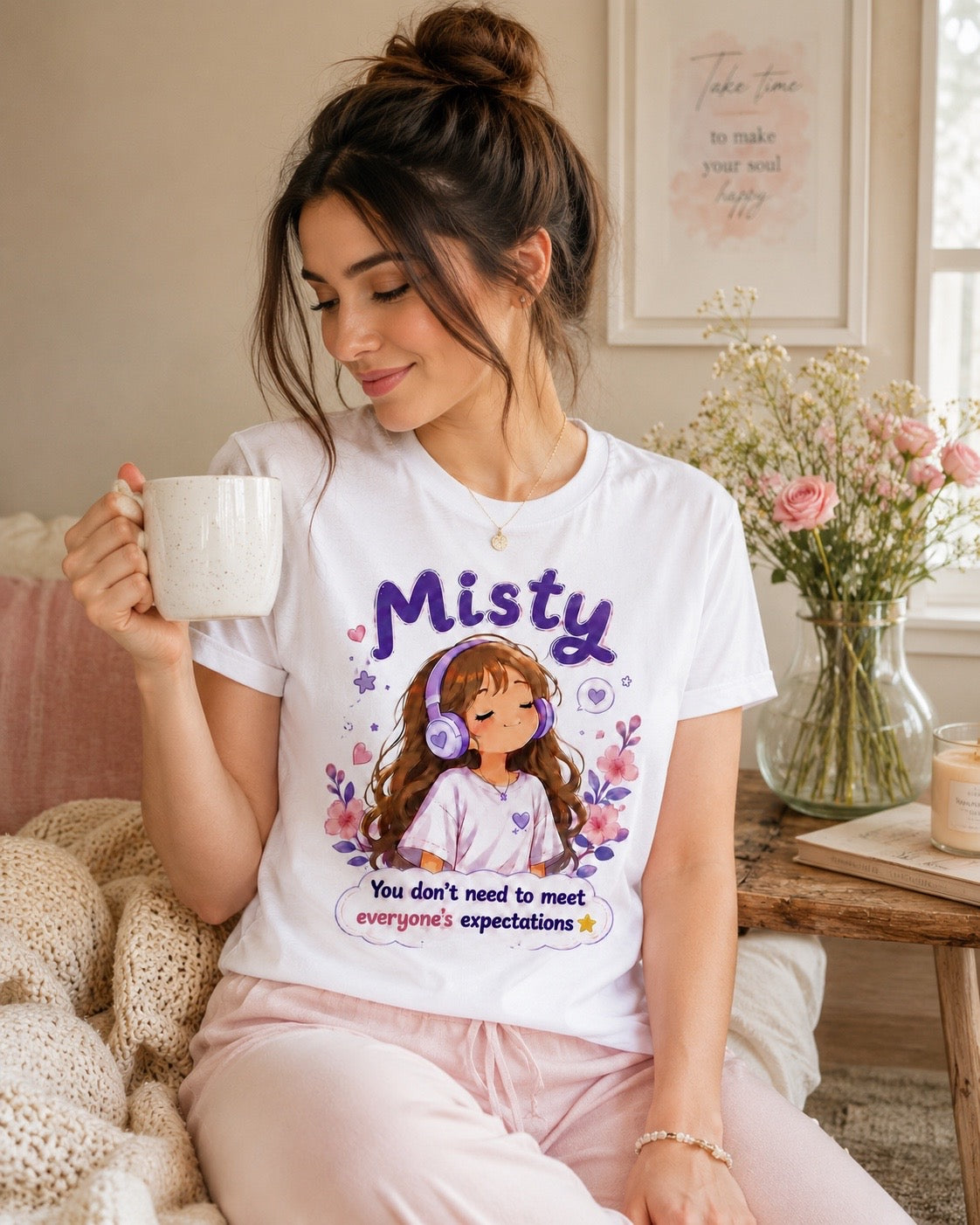 Lower Your Expectations T-Shirt | Misty Kawaii Tee | Funny Realistic Gift | Sarcastic Self Love Shirt | Unisex
