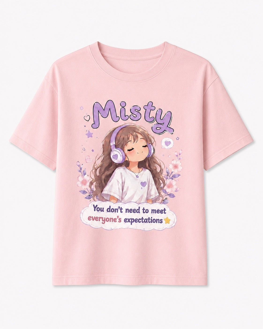 Lower Your Expectations T-Shirt | Misty Kawaii Tee | Funny Realistic Gift | Sarcastic Self Love Shirt | Unisex