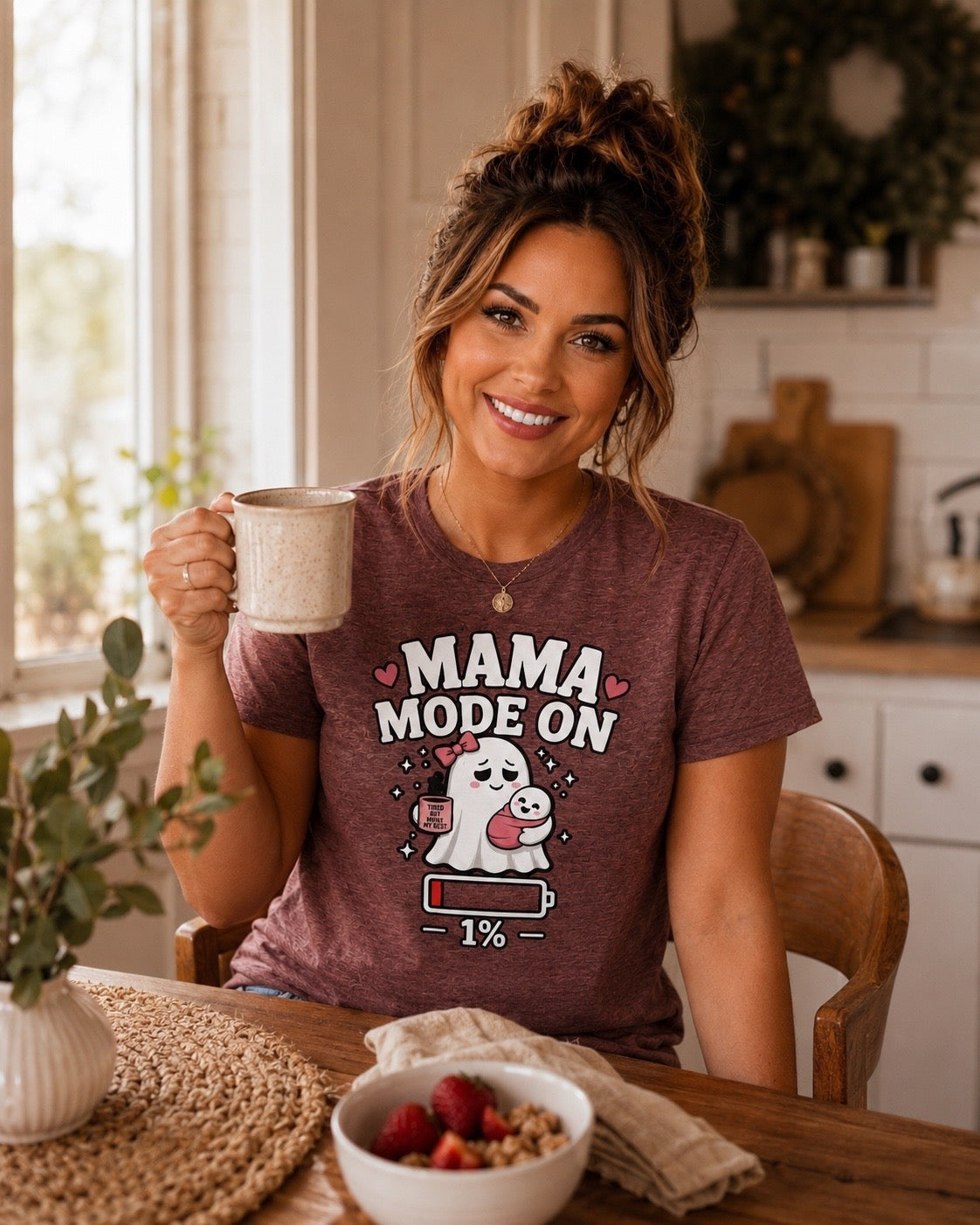 Mom Mode On T-Shirt | Funny Mom Tee | Mother Gift | Tired Mom Shirt | Unisex