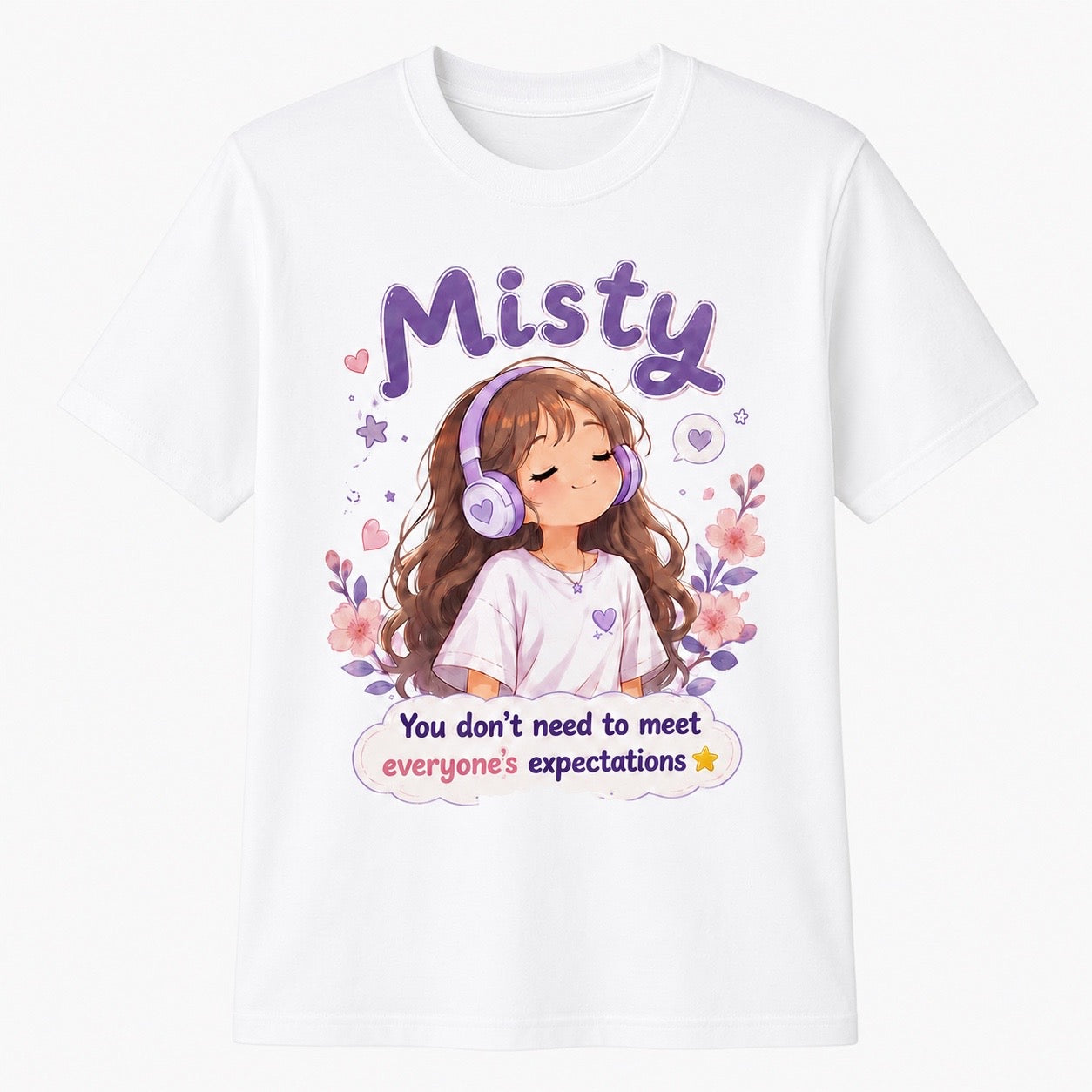 Lower Your Expectations T-Shirt | Misty Kawaii Tee | Funny Realistic Gift | Sarcastic Self Love Shirt | Unisex
