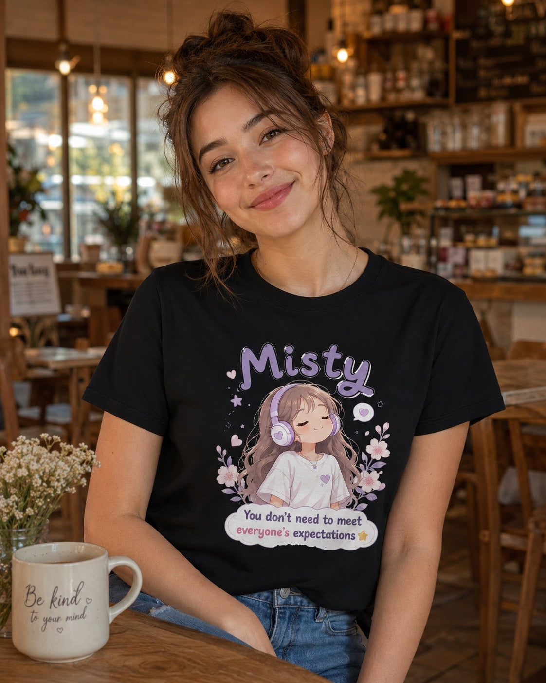 Lower Your Expectations T-Shirt | Misty Kawaii Tee | Funny Realistic Gift | Sarcastic Self Love Shirt | Unisex